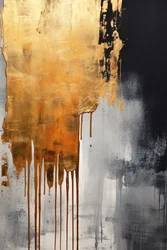 Negro Oro y Plata Una Luz Dorada Pintura Rústica Mate, Impresiones en Lienzo Personalizadas