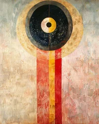 Cuadro abstracto Hilma af Klint estilo inspiración, arte mural | impresión bajo demanda