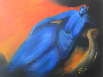 La mujer azul