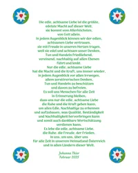 El amor noble y consciente nos aporta calma, alegría y paz en nuestro país, Austria, y en todos los países del mundo.