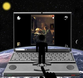 "Desde Copérnico, el hombre ha salido rodando del centro hacia la X" (de la serie: Windows)