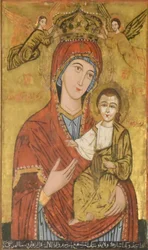 El famoso icono de Santa María, presente en muchas iglesias.