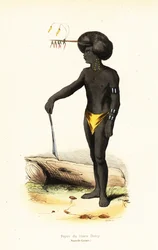 Hombre papú de Dory Harbour, Papúa Occidental