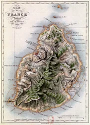 Mapa de Mauricio, ilustración de 