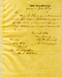 Carta de A. M. Sevier, Duvall
