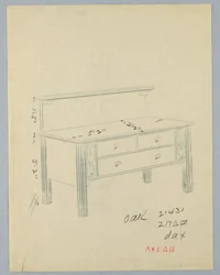 Diseño para aparador rectangular con jarrones de flores