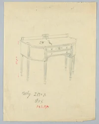 Diseño para aparador con motivos de jarrón neoclásico