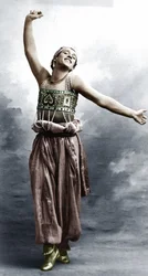 Vaslav Nijinsky en traje para Sheherazade