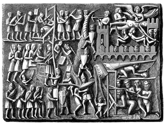 Bajorrelieve de la Basílica de San Nazaire, Carcasona, Francia, 1849