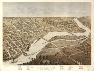 Appleton, Condado de Outagamie, Wisconsin 1867. LOC 73694533
