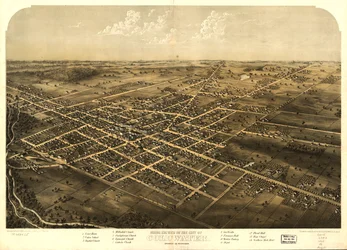 Vista aérea de la ciudad de Coldwater, condado de Branch, Michigan. LOC 73693425