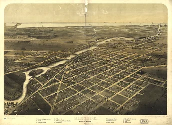 Monroe, Condado de Monroe, Michigan 1866. LOC 73693438