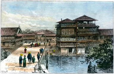 Yebisu Bashi, Osaka, Japón, 1891