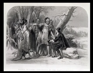 Roger Williams protegido por los Narragansetts, 1636, de 
