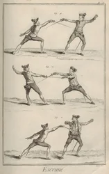 Esgrima. De la Encyclopédie de Denis Diderot y Jean Le Rond d