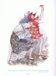 El viejo rey ahora estaba solo con el pobre tonto (Rey Lear), de Tales from Shakespeare