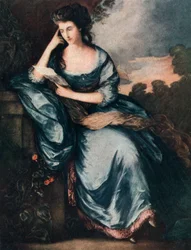 Lady Douglas en el Jardín, siglo XVIII 1912