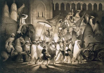 Delhi: Cortejo y séquito del Gran Mogol