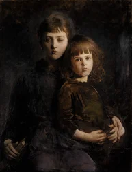 Hermano y hermana Mary y Gerald Thayer, 1889