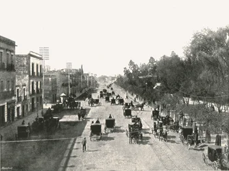Avenida Juárez, Ciudad de México, México, 1895
