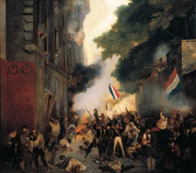 Episodio de la Revolución de 1830, día de julio: Ataque al cuartel de la calle Babilonia el 29 de julio