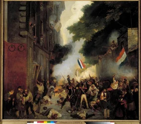 Episodio de la Revolución de 1830, día de julio: Ataque al cuartel de la calle Babilonia el 29 de julio