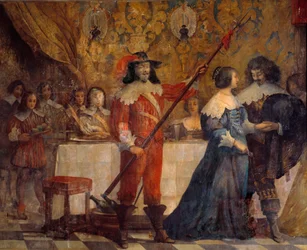 Escena de la vida de Carlos de Valois, Duque de Angulema (1573-1650)