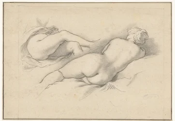 Estudios de un desnudo femenino recostado