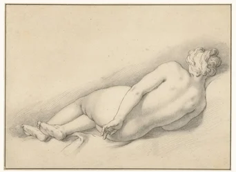Estudio de un desnudo femenino recostado
