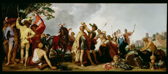 La coronación de Alejandro Magno (356-323 a.C.) (óleo sobre tabla)