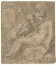 Vertumnus y Pomona (?)