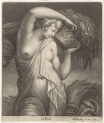 Ceres en un maizal Ceres (título sobre objeto)
