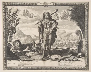 Declaración de guerra a España por Luis XIII: El rey como Hércules, ca. 1635