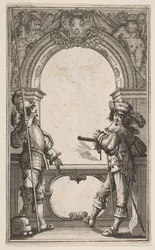 Frontispicio de Les Gardes Françaises, 1632