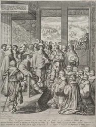 Luis XIII recibiendo una delegación de magistrados