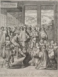Luis XIII recibiendo una delegación de magistrados
