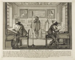 El grabador y el aguafortista, 1642