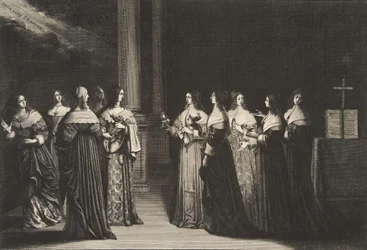 Las vírgenes prudentes se niegan a dar aceite a las vírgenes necias, ca. 1635