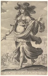 Zenobia, una ilustración de La Gallerie des femmes fortes de Pierre Le Moyne