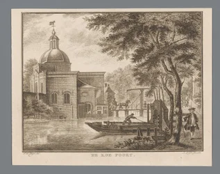 Vista del Koepoort en Leiden
De Koe Poort (título en el objeto)