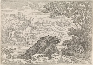 Paisaje con río Paisajes arcádicos (título de la serie)