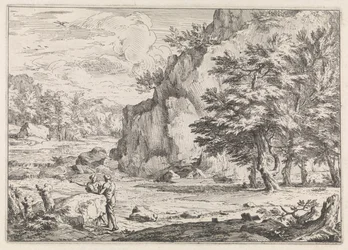 Paisaje con roca