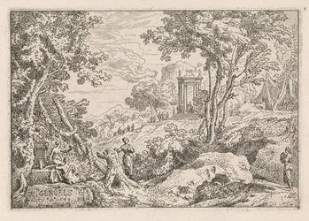 Paisaje con templo Paisajes clásicos (título de la serie)