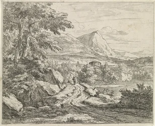 Camino a lo largo de las rocas Paisajes (título de la serie)
