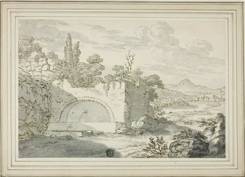 Paisaje con fuente
