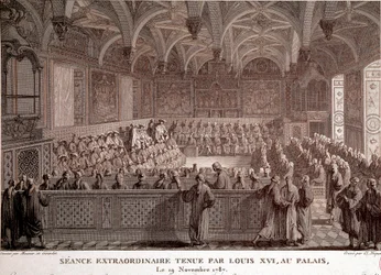 Primera de la Revolución Francesa: Sesión extraordinaria celebrada por Luis XVI (1754-1793) en el Palacio de Versalles, 19 de noviembre