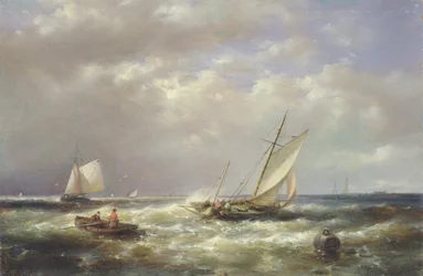 Barcos de pesca en la costa