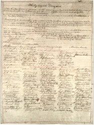 Copia del Congreso de la Resolución de la Decimotercera Enmienda, 1 de febrero de 1865 (tinta sobre vitela)