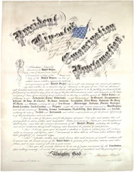 Proclamación de Emancipación del Presidente Lincoln, 1 de enero de 1863