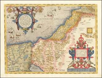 Mapa de Palestina de 1573 por Abraham Ortelius